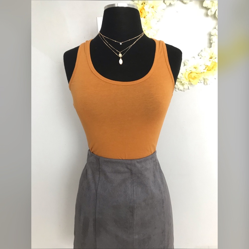 Discovery Dark Yellow Camisole Crop Top